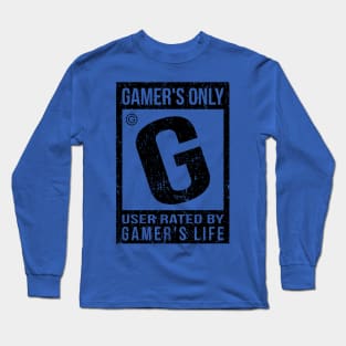 RATED G FOR GAMER!  Black Designv1.2 Long Sleeve T-Shirt